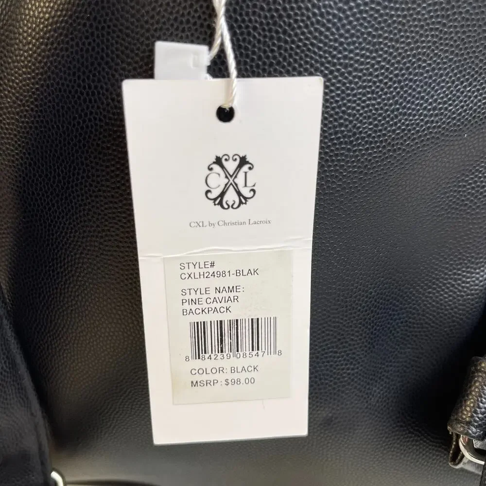 CXL Christian Lacroix Pine Caviar Backpack Black NWT